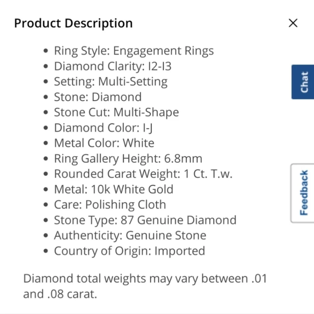 1ct tw Round double halo diamond 10k engagement ring
